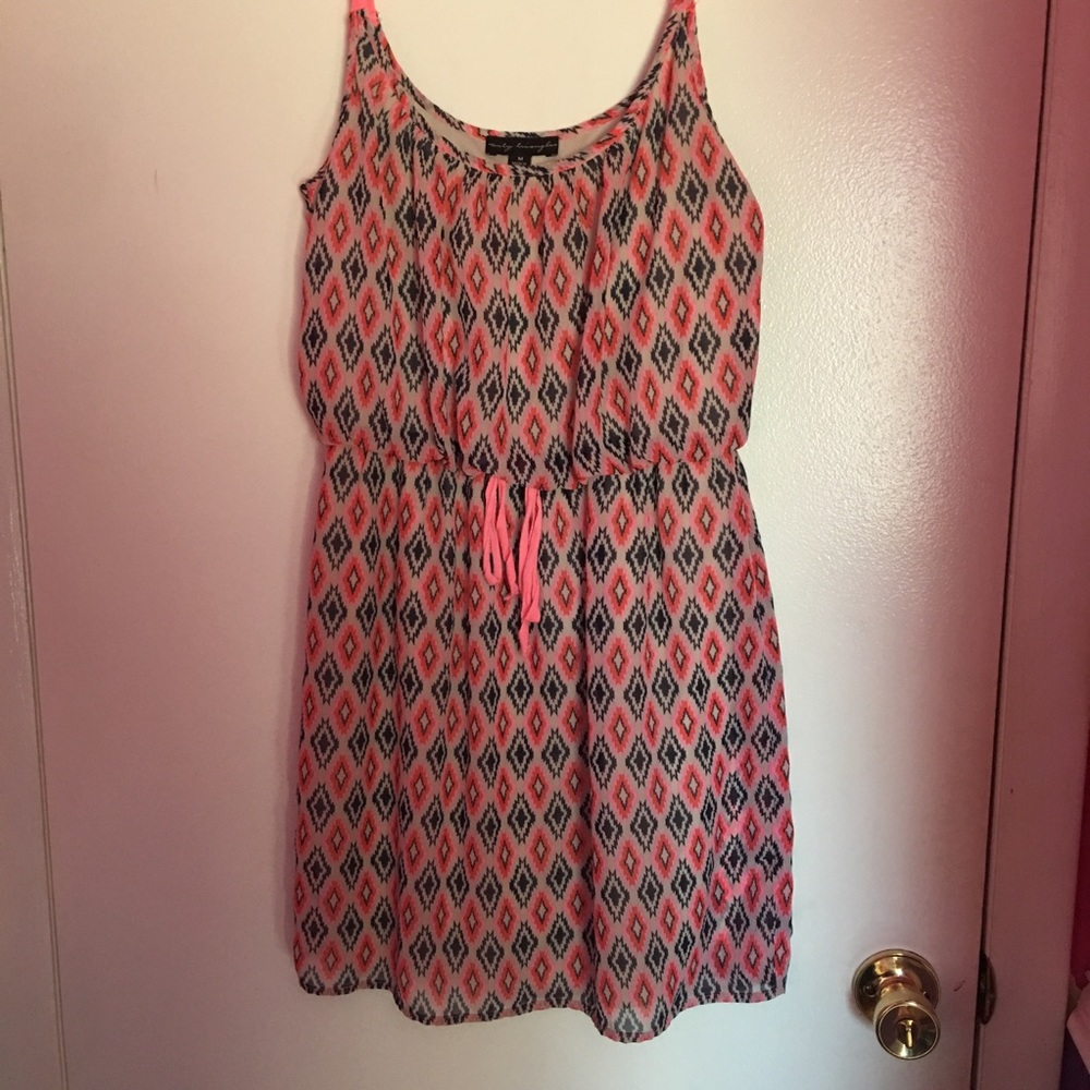 Pink patterned dress